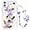 flowers, variant on for iPhone 14plus Purple Flowers case Protective Clear Soft TPU Flexible Rubber Pressed Dry Real Flowers Case Blue White Flower