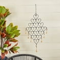 thumbnail image 2 of DecMode 27" Gold Metal Indoor Outdoor Hearts Windchime with Bells and Glass Beads, 2 of 7