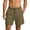 Green, variant on Men's Cargo Shorts Solid Color with Pockets and Elastic Waistband Shorts