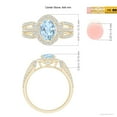 thumbnail image 5 of ANGARA Natural 1 ct Aquamarine Triple Shank Cocktail Ring with Diamond Halo in 14K Yellow Gold for Women (Size-8x6mm) | March Birthstone, Anniversary, Jewelry Gift for Women | Natural Aquamarine Ring, 5 of 10