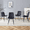 Black, variant on Dining Chairs Set of 4, PU Leather Dining Room Chairs with Extended Cushions and Metal Legs, Waterproof Kitchen Side Chairs for Home Guest Restaurant, White