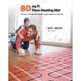thumbnail image 2 of VEVOR 80 sqft Self-Adhesive Mesh Floor Heating Mat System, 120V Electric Radiant Heated Floor System, with Smart Control Thermostat & Alarm, Easy Installation for Tile, Stone, Vinyl, 2 of 9