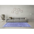 thumbnail image 3 of Ahgly Company Machine Washable Indoor Rectangle Persian Blue Traditional Area Rugs, 7' x 10', 3 of 4
