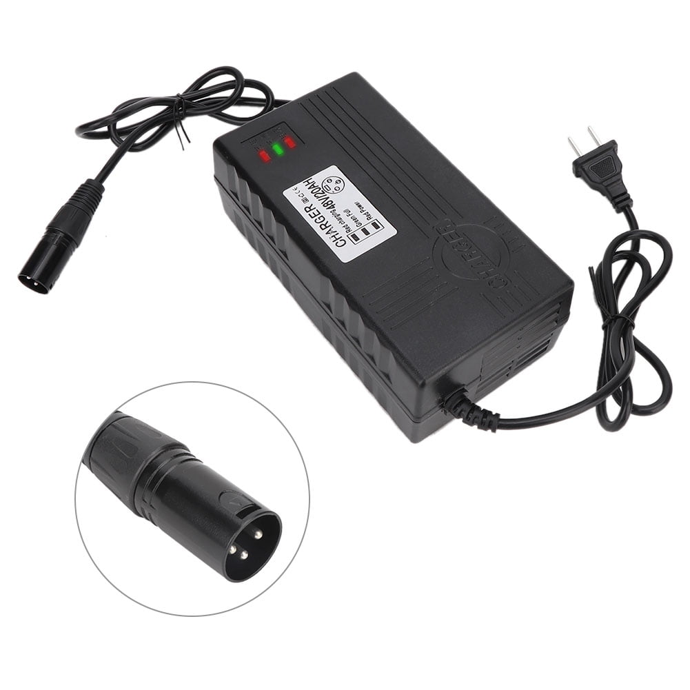 48V 2.5A Sealed Lead Acid Battery Charger – For Ebike, Electric Scooter, Go Kart | US Plug, Faster Charging