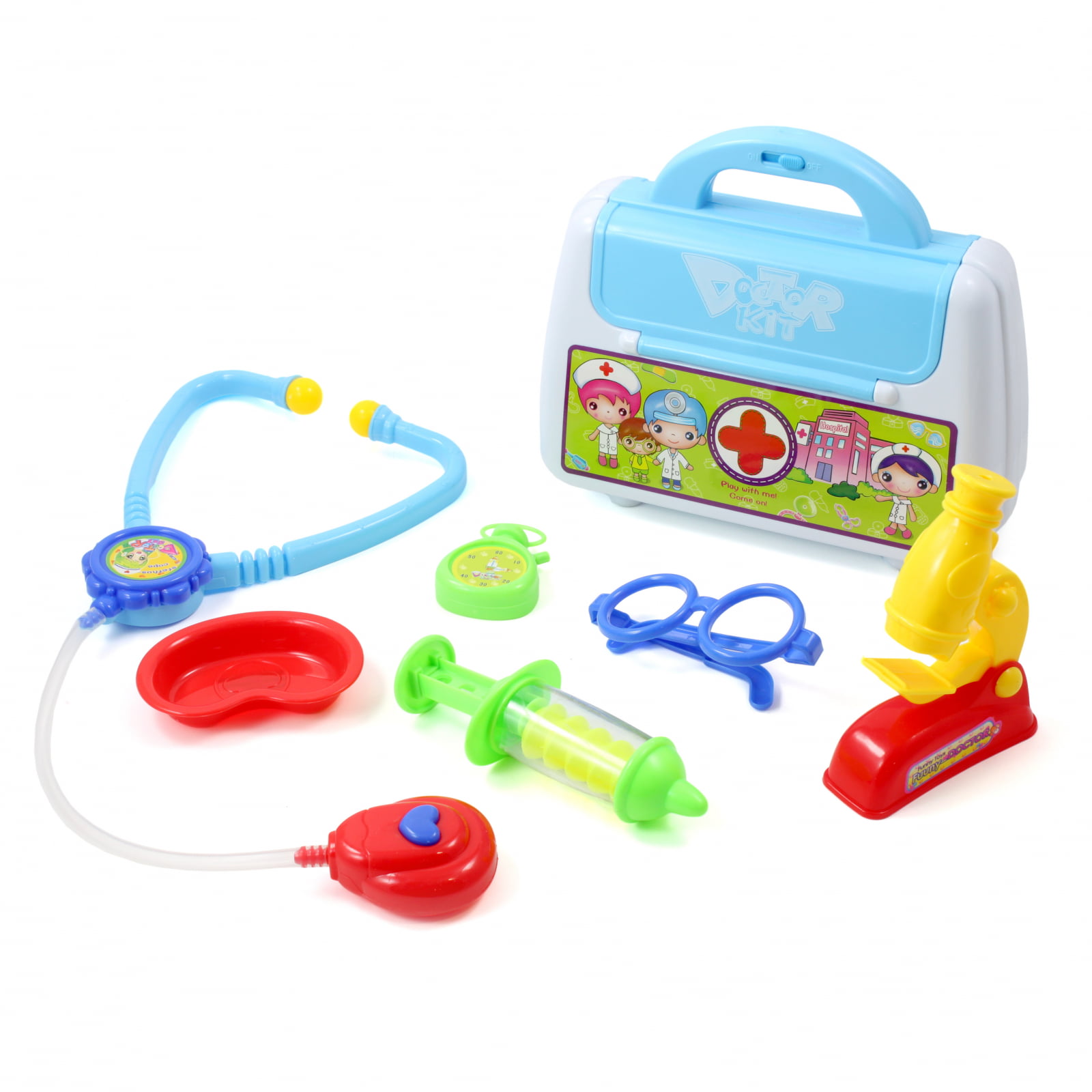 15x Doctor Nurse  Kit Toy Dentist Occupation Pretend Play Educational 