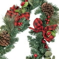 thumbnail image 2 of Kurt Adler Berries and Pinecone Ribbon Christmas Garland, Green, 6ft, 2 of 2