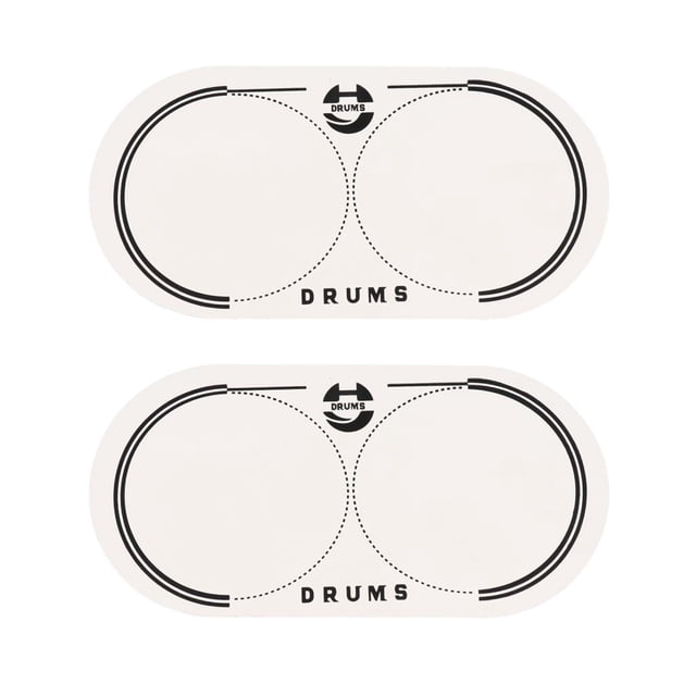2 Parches de Batería Doble para Parches de Batería, Accesorios de Percusión, Herramienta Blanca shamjiam Parche de doble bombo