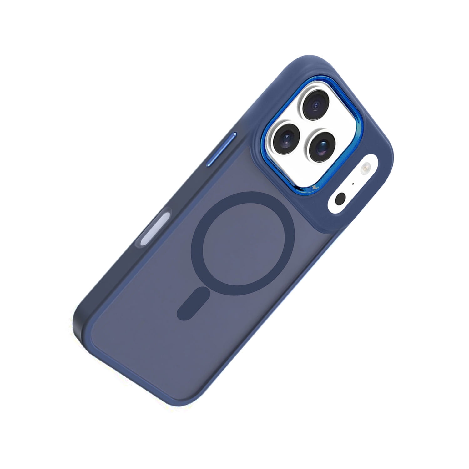 Matte Finish Magnetic Charging Case for iPhone 17 Pro Max - Navy Blue