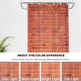 thumbnail image 6 of Dark Orange Building Brick Wall Decor Shower Curtain,Stonewall Urban Bathroom Decor Polyester Fiber Plastic Rings QuickDrying Waterproof for Bathtubs/Bathroom, 72x36 inches, 6 of 6
