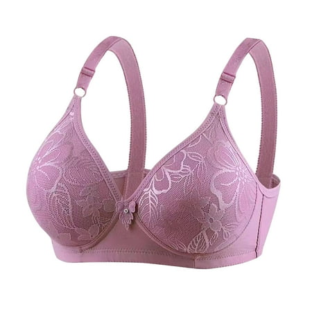 Clearance Clothes Under $5.00 Women Push Up Bras for Women Floral No Wire Bras Plus Size Full Coverage Bras High Impact Workout Running Sports Bra Adjustable Strap Ladies Bras Lingerie Clearance