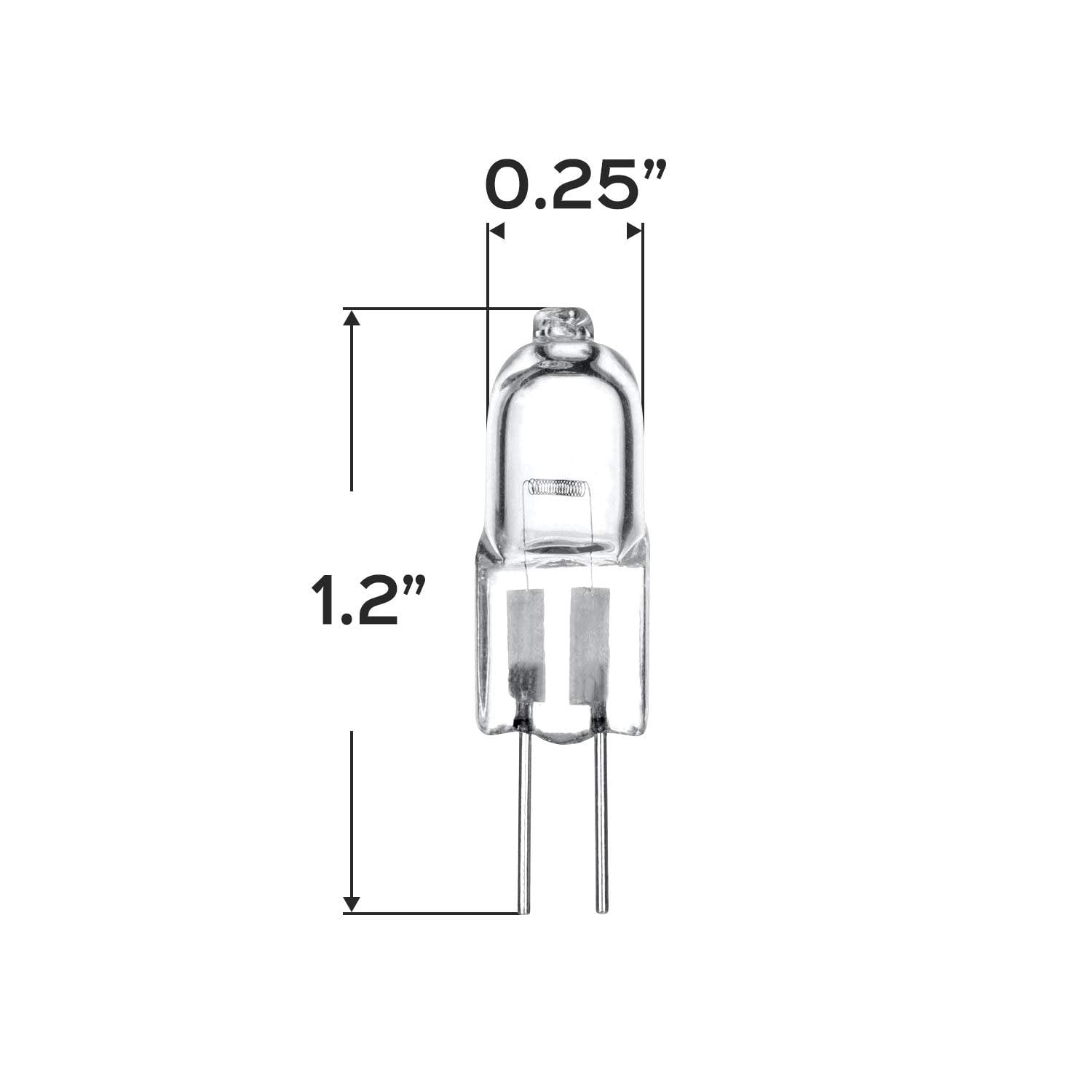 Dimmable 10-Pack G4 bi-pin base 300 Lumens Q20T3/G4/12V 20-Watt Halogen Pin Base Light Bulb Luxrite LR20920