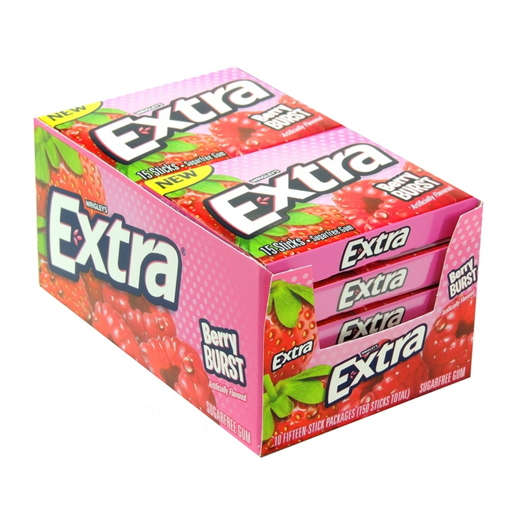 Wrigleys Wrigleys Extra Berry Burst Sugarfree Gum 15 Sticks Walmart