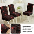thumbnail image 3 of Halloween Chair Covers Set of 6,Halloween Spider Web Parsons Chair slipcovers, Red Spider Kitchen Dining Room Decor Chair Seat Cover Protectors(Spider Web,6 Pack), 3 of 6