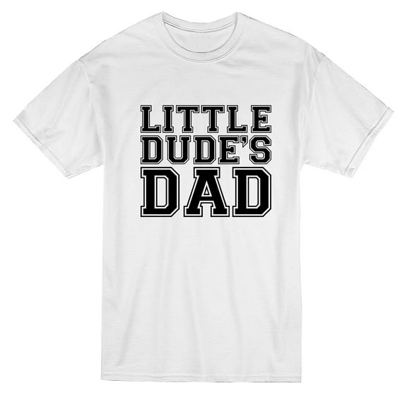 Little Dude's Dad Son Matching Graphic Men White T-Shirt, Male Large