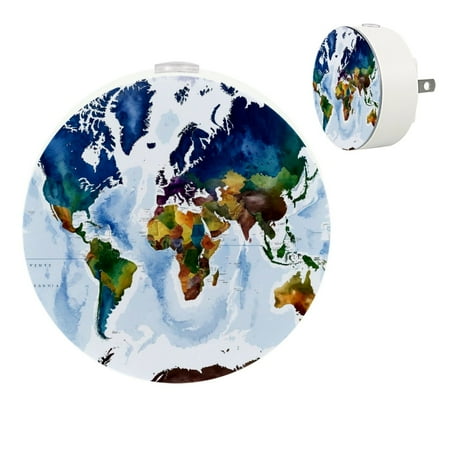 

YZUOUZY Lamp for Bedroom Nightlight Bedroom Lamps Set of 2 Color Scheme Colored World Map