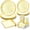 Yellow and White, variant on 96pcs Paper Plates Carnival Party Plates and Napkins Cups Circus Yellow and White Stripe Disposable Tableware Set for 24 Guest Baby Shower Wedding Tea Kid Birthday Party Supplies Decorations