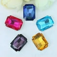 thumbnail image 2 of U8MO 20 Crystal Glass Rectangle Rhinestones Rose Montees Beads Sewing10X14mm 13X18mm-10X14mm-Silver+ Black Crystal, 2 of 9