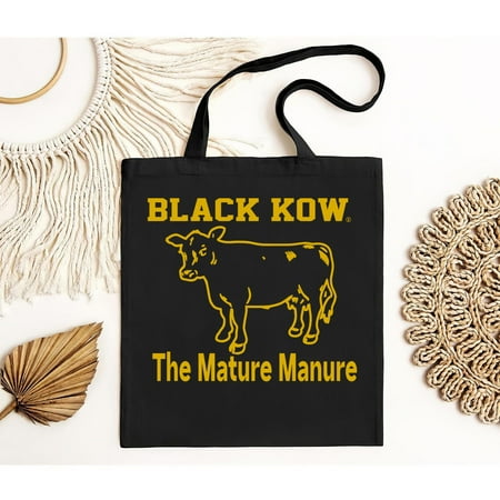 vintage VTG Tote Bag Black KOW The Mature Manure Large L short sleeve Vintage Farm-TH21399