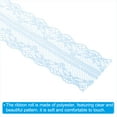 thumbnail image 4 of Uxcell 1.6 Inch Wide 25 Yards Lace Trim Ribbon Sewing Lace Roll Gift Package Pattern Wrapping Light Blue 2 Pack, 4 of 6