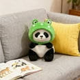thumbnail image 6 of Panda Stuffed Animal 10", Soft Panda Plush Toy with Frog Hat, Cute Stuffed Toy Gift for Christmas, Birthday Gifts & Valentines Day for Her/Girlfriend Lover, 6 of 6