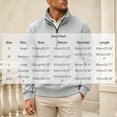 thumbnail image 3 of LYSMORA Men's Stand Collar Quarter Zip Pullover Sweatshirt, Zipper Side Pockets Long Sleeve Loose Casual Athletic Tops, 3 of 7