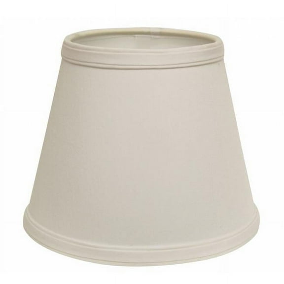19 in. White Empire Slanted No Slub Lampshade