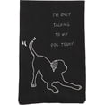 thumbnail image 1 of Mud Pie Embroidered Dog Towel, I'm Only Talking, 26" x 16.5", 1 of 3