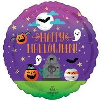 18 inch Fun & Spooky Halloween Foil Mylar Balloon - Party Supplies Decorations