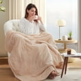 thumbnail image 3 of Westinghouse Electric Blanket Twin Size 62"x84" Heated Throw Soft Silky Microplush Flannel Heating Blanket, 10 Heat Settings & 12 Hours Auto Off, Machine Washable, Beige, 3 of 8