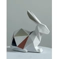 thumbnail image 2 of Rabbit Figurine Sculpture Decor Animal Statue Polyresin Home Arts Gifts 15cm, 2 of 5