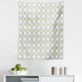 thumbnail image 1 of Retro Tapestry, Retro Geometric Vintage Design Star Shapes with Dots, Fabric Wall Hanging Decor for Bedroom Living Room Dorm, 5 Sizes, Pale Yellow Warm Taupe, by Ambesonne, 1 of 1