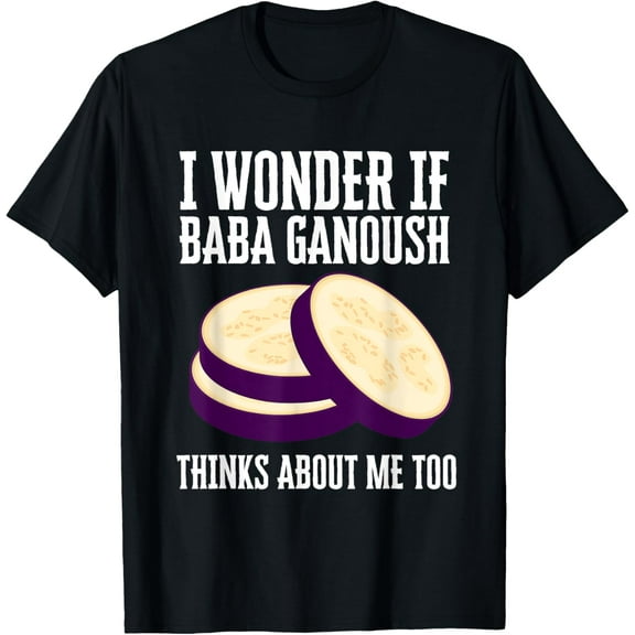 Baba Ganoush Middle Eastern Eggplant T-ShirtMen's and women's short-sleeved pure cotton shirts
