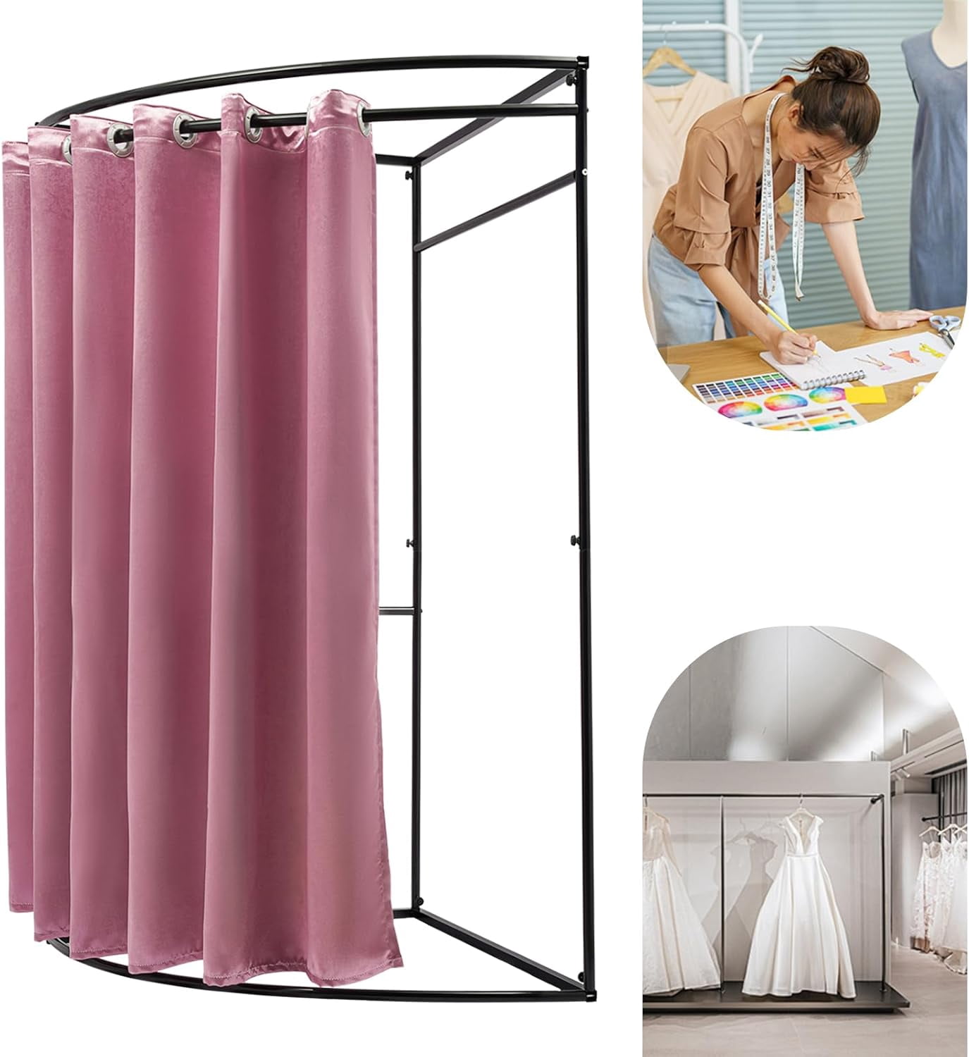 Fitting Room Clothing Store Fitting Room,Portable Dressing Room,Simple Clothing Store Partition Room Dividers for Indoor Outdoor House Shopping Mall