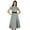 Gray, variant on Bimba Womens Cap Sleeves Dresses Polyester Cotton Pleated Shift Dress with Pockets Gray