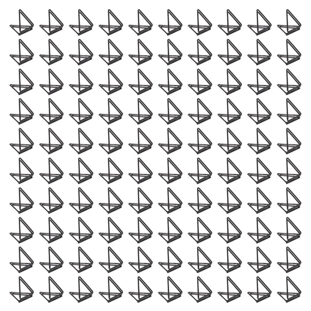 Clips de papel de metal, 100 unidades, clips de papel triangulares, clips de papel triangulares, grado profesional Jadeshay A