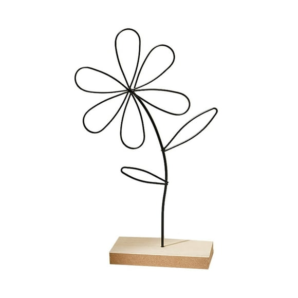Gold Leaf Metal Sculpture - Modern Living Room & Entryway Decor | for Wine Cabinets, Bookshelves, Desktop | Leaf Design, Golden Finish, Simple & Elegant Home Ornament