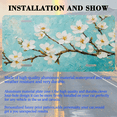 thumbnail image 3 of 1 Pcs 2D Flat License Plate Covers & Frames, Branch with White For Decorative Front, Waterproof For Decoration Aluminum License Plate Covers & Frames Cover For Men Women, 12" X 6", 3 of 7