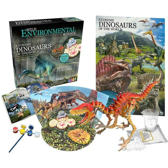 Learning Advantage CTUWES952 Wild Environmental Science Wes Extreme Dinosaurs of the World Science Kit&#44; Multi Color