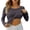 C-Dark Gray203, variant on Womens Basic Tee With Built In Bra Long Sleeve Scoop Neck Ruched Slim Fitted Lightweight Casual Solid Color Base Layer Versatile Tops