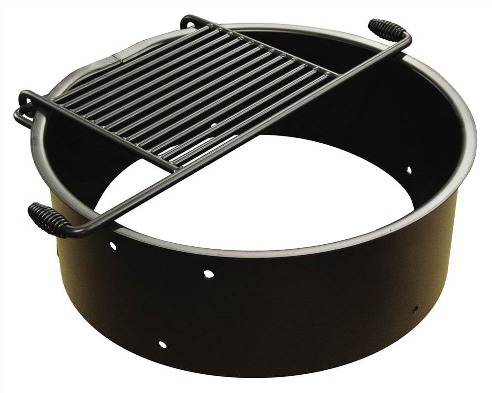 11 in. Flip Grate Fire Ring with Grill Handles