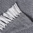thumbnail image 4 of REDEARTH Classic Throw Blanket - Medium Weight Soft Lap Blanket for Sofa Bed Couch Chairs loveseats car, Living, Indoor/Outdoor use 100% Cotton (50x60; Charcoal), 4 of 6