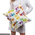 thumbnail image 5 of Ambesonne Colorful Fabric by the Yard Upholstery, Various Triangle Flags, 3 Yards, Multicolor, 5 of 5