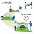 thumbnail image 2 of CAMPROS 3 Person Camping Tent Dome Tents Waterproof Windproof Backpacking Tent for Outdoor Hiking Beach, 2 of 7