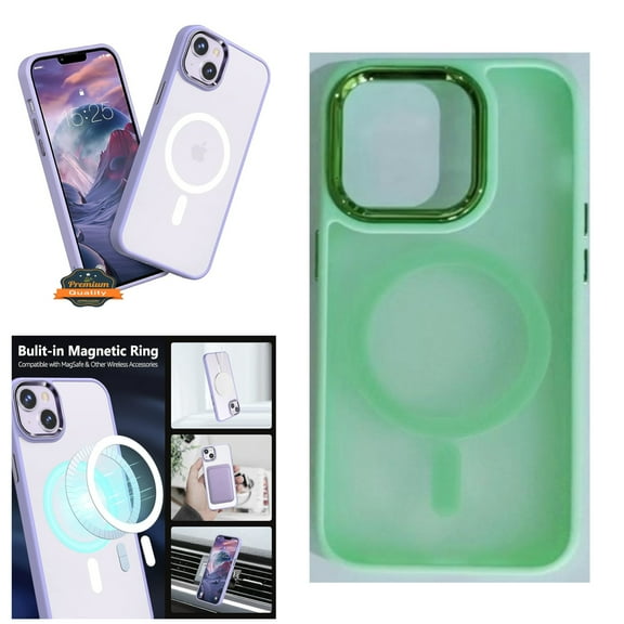 Xpression Phone Case For Samsung Galaxy S25 Fan Edition /Galaxy S25 FE Compatible with MagSafe Strong Magnetic Slim Translucent Matte Back TPU Shockproof Design Cover, Green