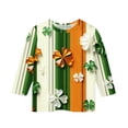 thumbnail image 5 of Blusas y camisas de manga larga y cuello redondo para niños, tallas medianas y grandes, informales, con estampado de San Patricio, mangas a ochos y cuello redondo, camisetas para niños., 5 of 5
