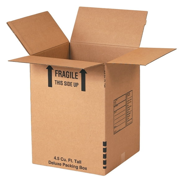 18" x 18" x 24" Partners Brand Deluxe Packing Boxes Kraft Brown 6/Pack (181824DPBRP6)
