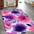 thumbnail image 2 of Watercolor Floral Area Rugs 3'x5', Washable Small Throw Rugs for Living Room Bedroom, Spring Flowers Botanical Vintage Indoor Outdoor Rug Non-Slip Low Pile Carpet Runner Reversible Floor Mats, 2 of 8