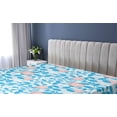 thumbnail image 5 of Ambesonne Leafy Artwork Fitted Sheet, Modern Floral Citrus, Twin XL Size, Azure Blue Salmon White, 5 of 5