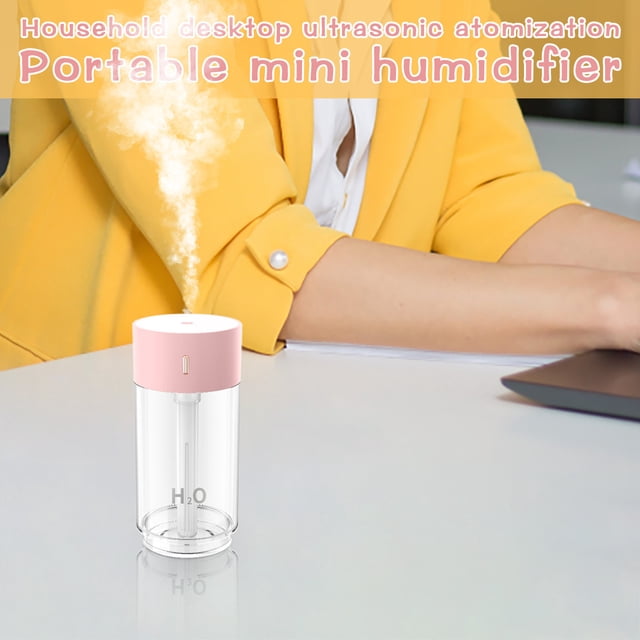 Boovnll Humidifiers for Bedroom, Small Humidifier, 280Ml Desktop Humidifier, Quiet, Night Lighting Function, Two Spray Modes, Automatic Shutdown of Bedroom, Baby Room and Office, Humidifier