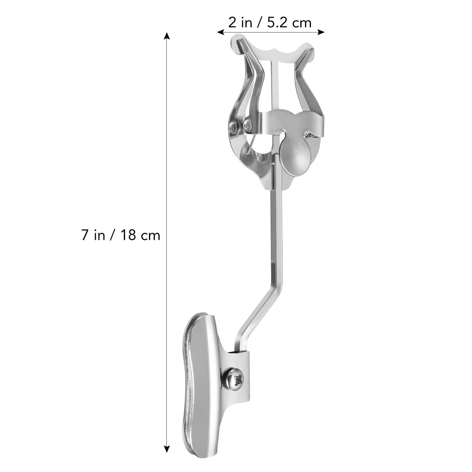 PBPBOX Silver Trumpet Sheet Music Clip, 4Pcs Marching Lyre for Trumpet Players